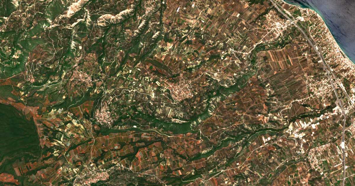 Mapa por satélite de Laliótis