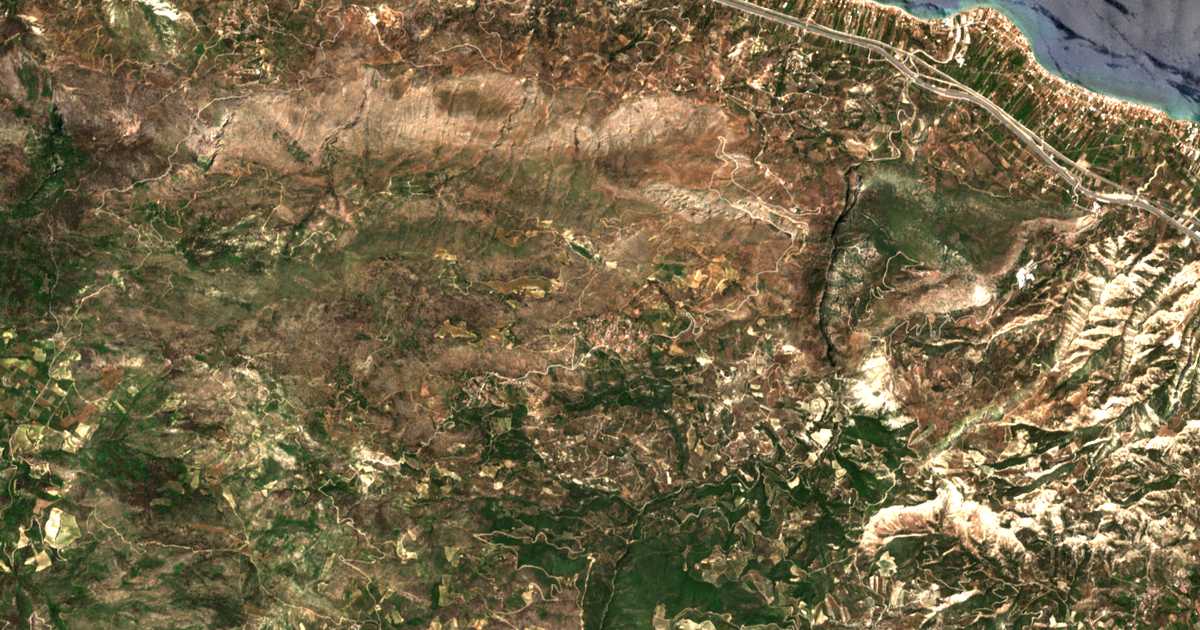 Mapa por satélite de Korfiótissa