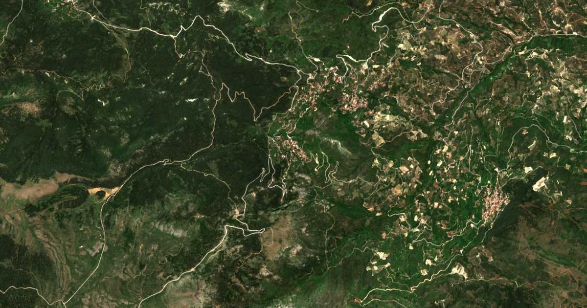 Mapa por satélite de Áno Tríkala