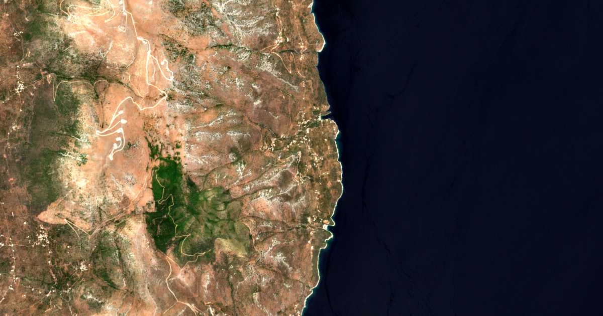 Mapa por satélite de Éxo Nýmfion