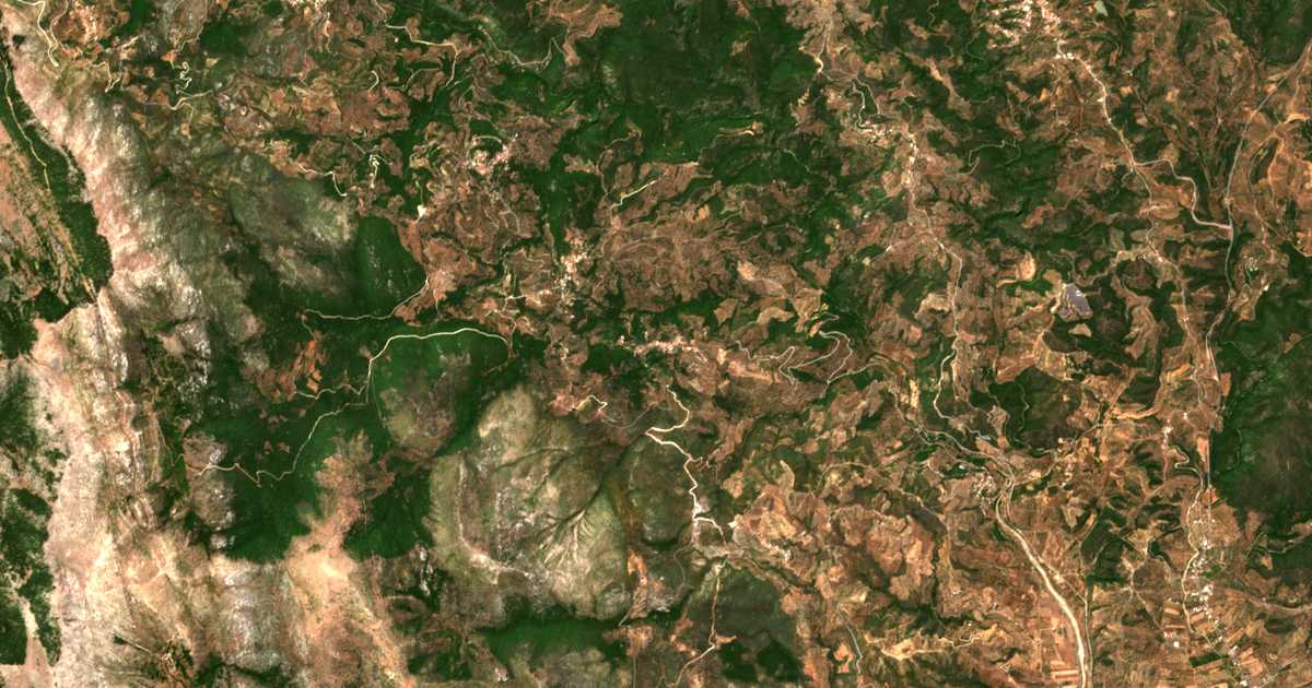 Mapa por satélite de Mélissa