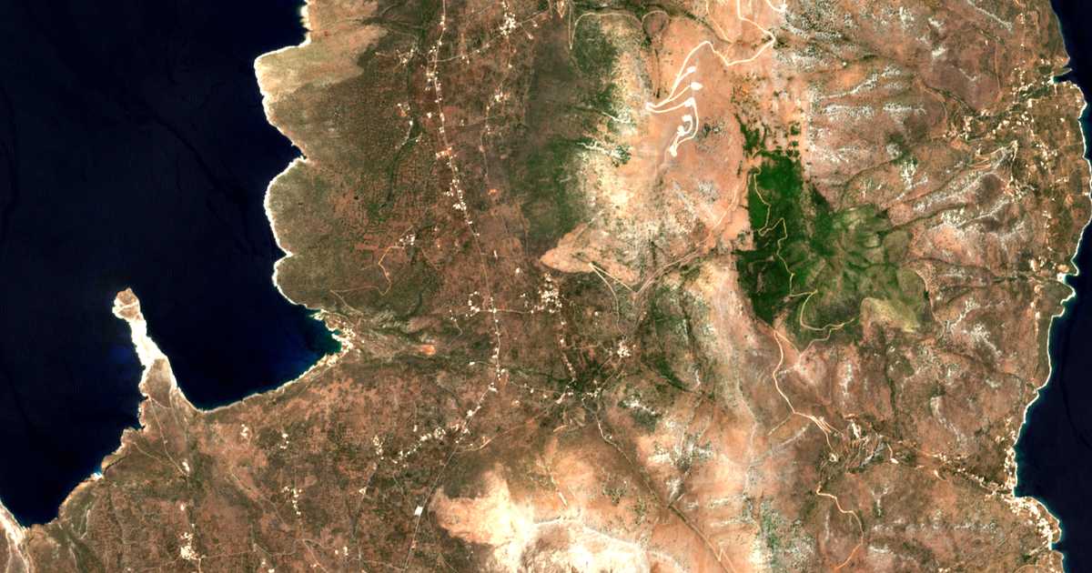 Mapa por satélite de Mína