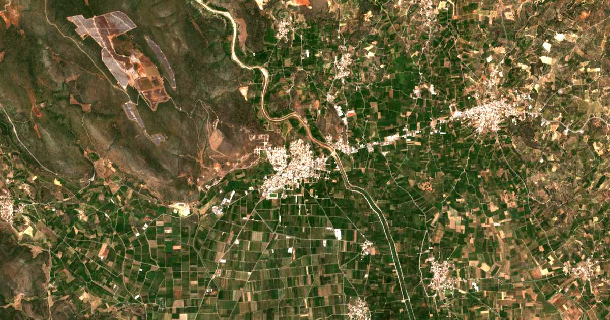 Mapa por satélite de Skala