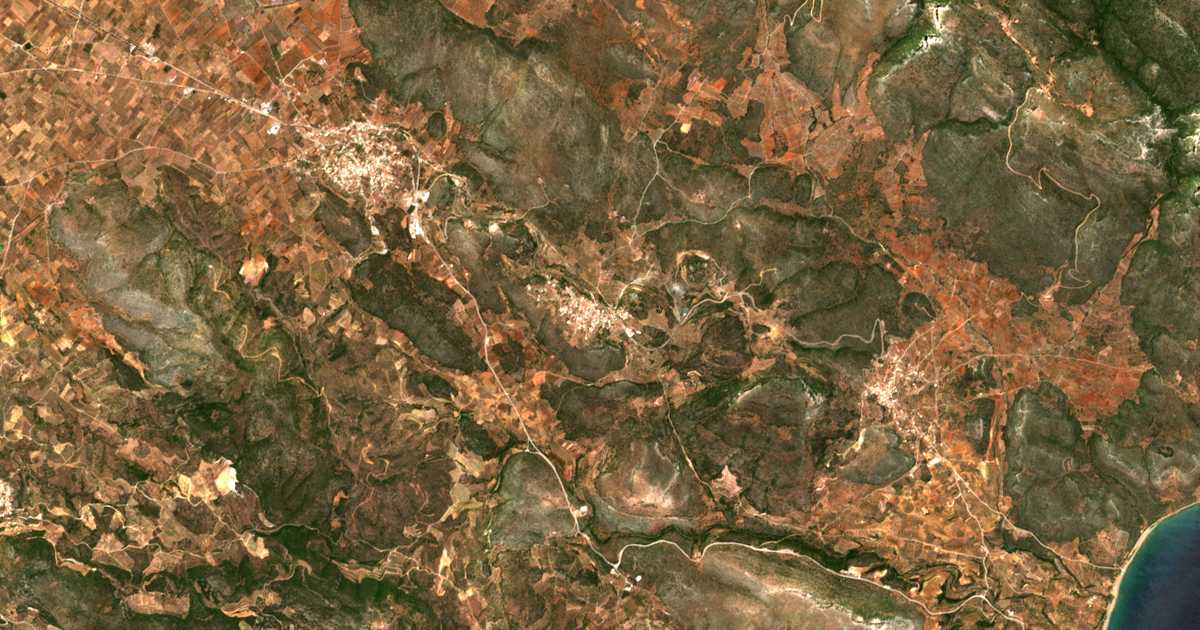 Mapa por satélite de Angelóna