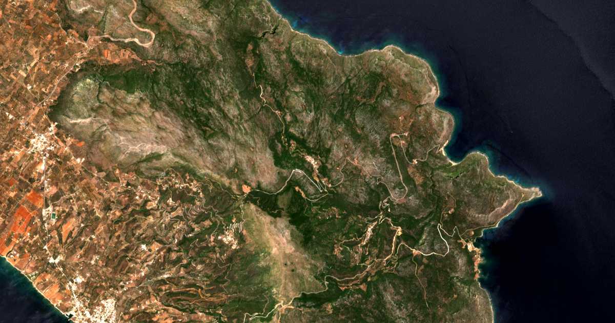 Mapa por satélite de Áno Kastanéa