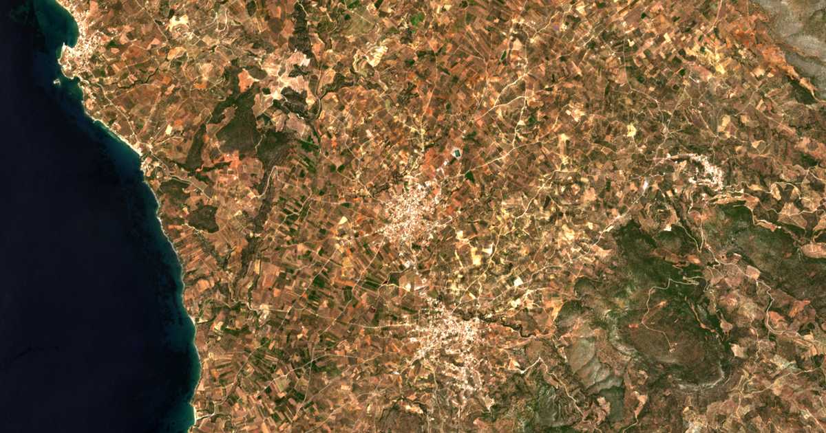Mapa por satélite de Asopós