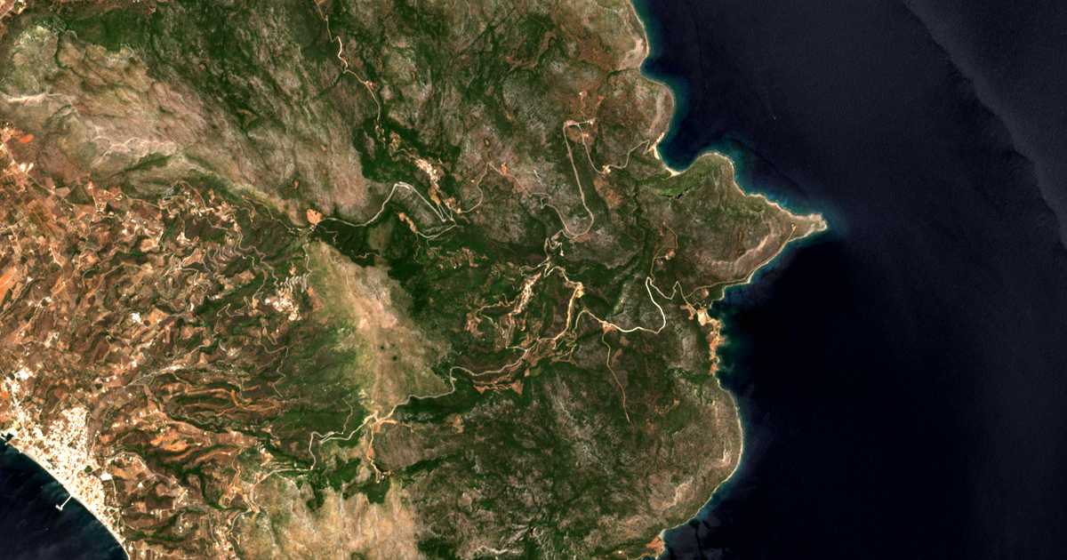 Mapa por satélite de Káto Kastanéa