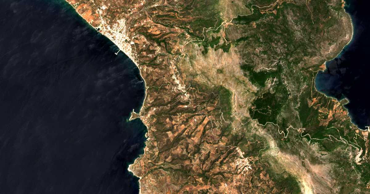 Mapa por satélite de Láchion