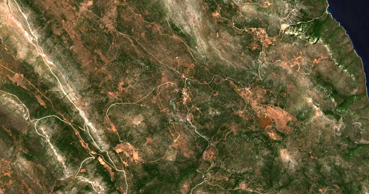 Mapa por satélite de Lampókampos