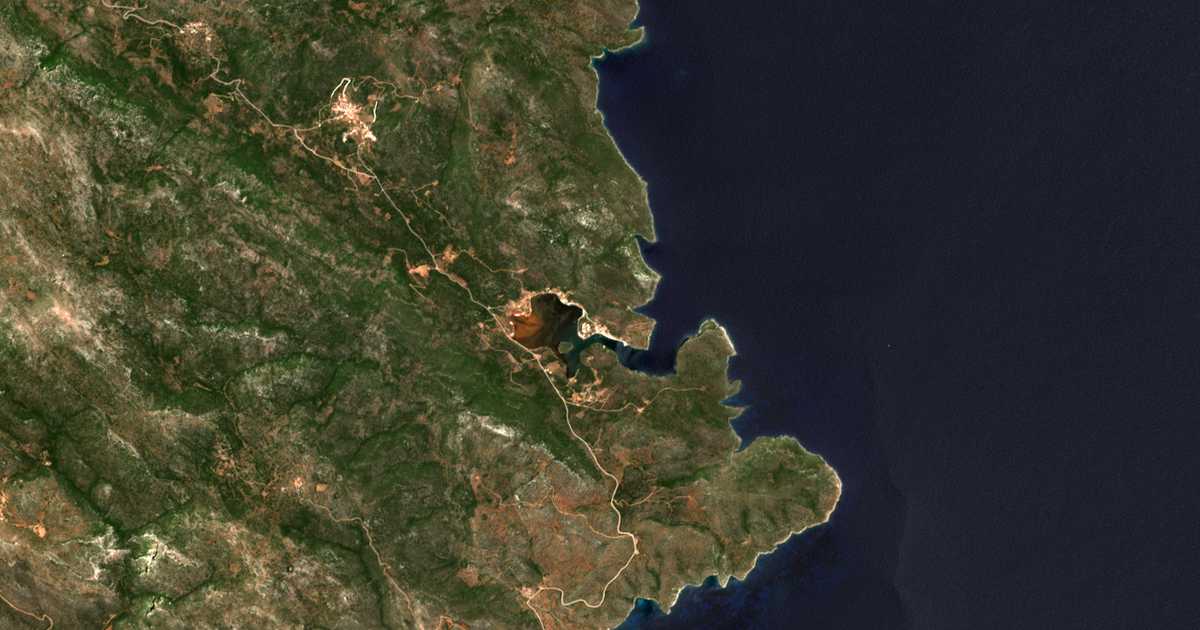 Mapa por satélite de Limín Iérakos