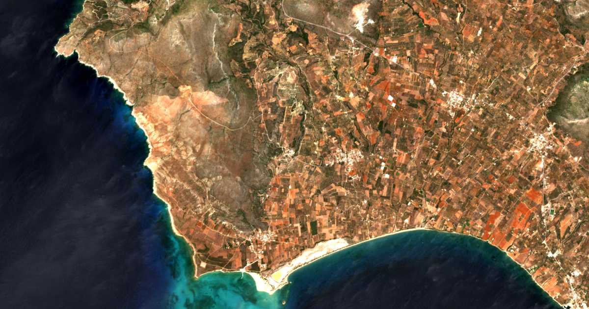 Mapa por satélite de Megáli Spiliá