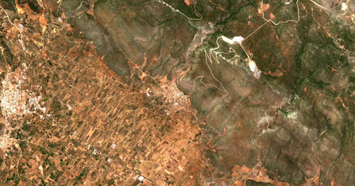 Mapa por satélite de Metamórfosis