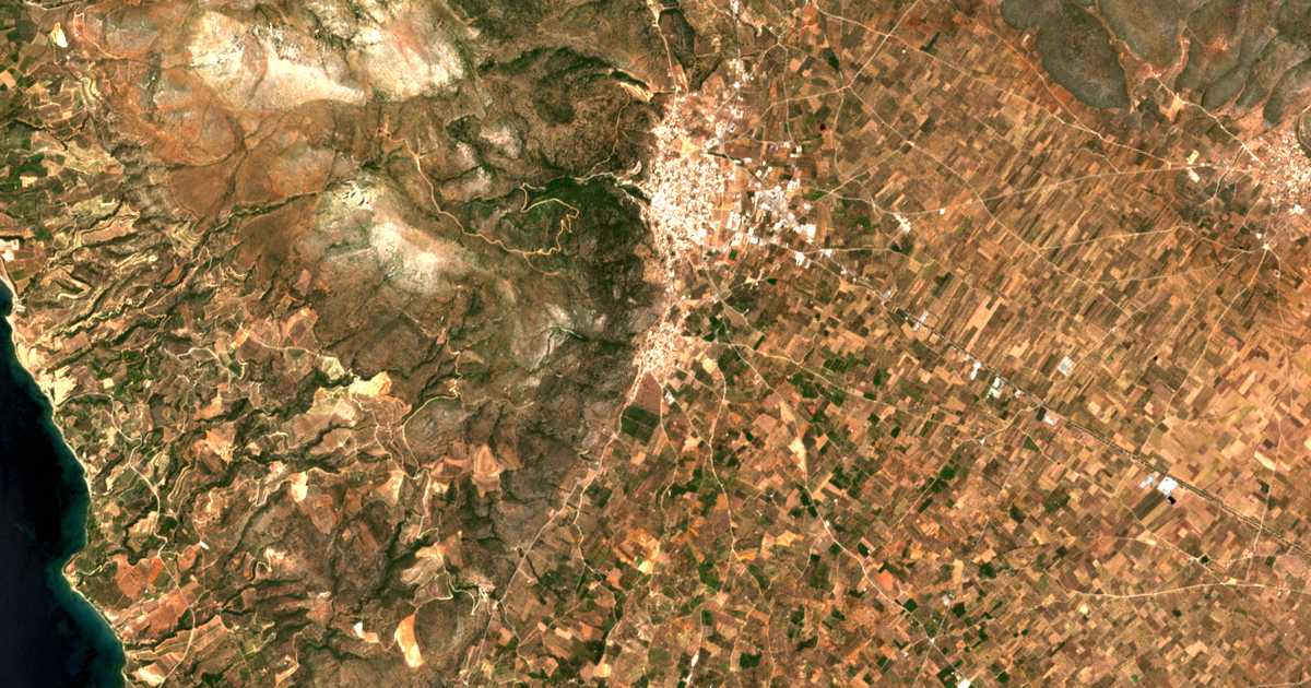 Mapa por satélite de Pákia