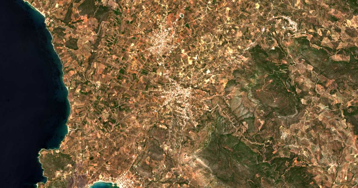 Mapa por satélite de Papadiánika