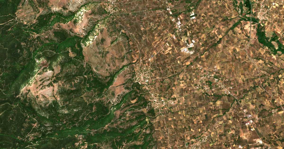 Mapa por satélite de Anógeia