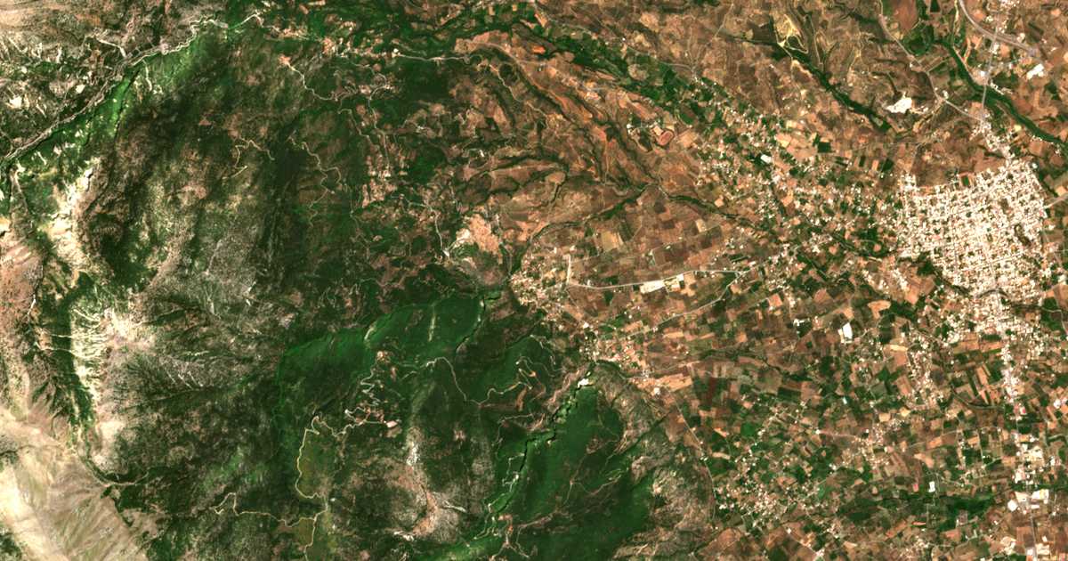 Mapa por satélite de Mystrás