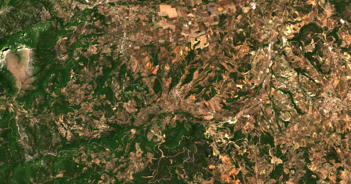 Mapa por satélite de Potamiá