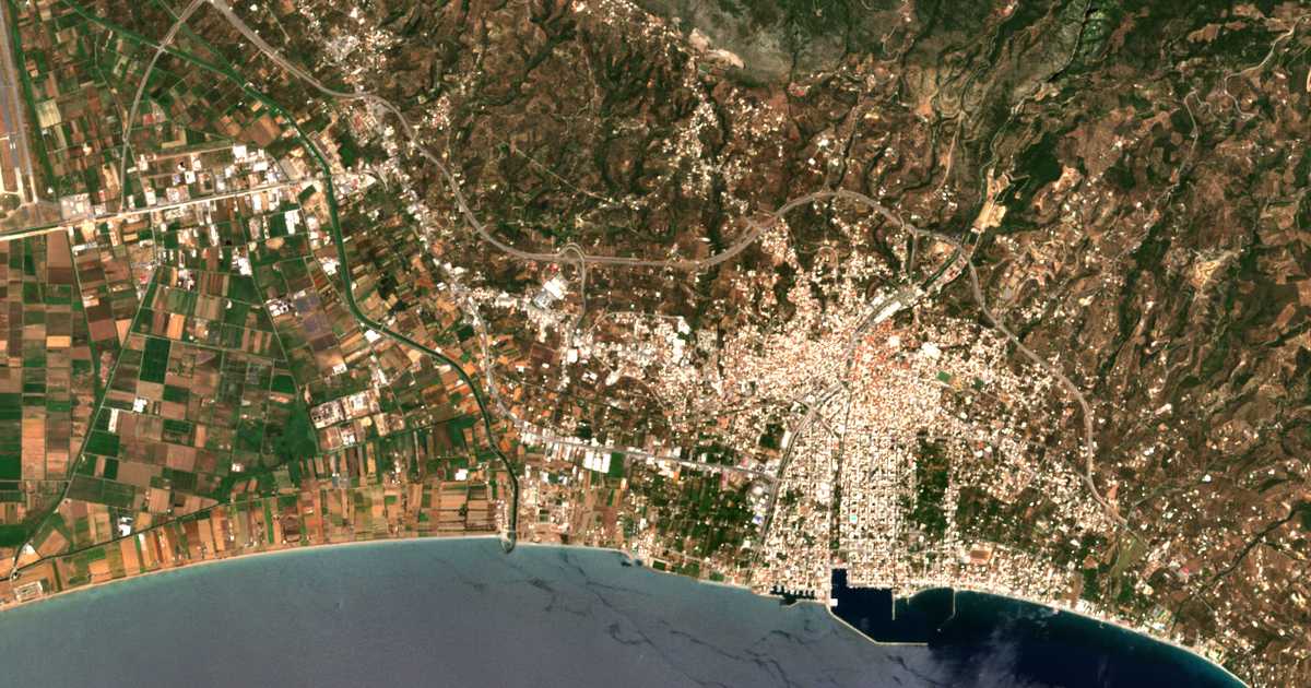 Mapa por satélite de Bourniás