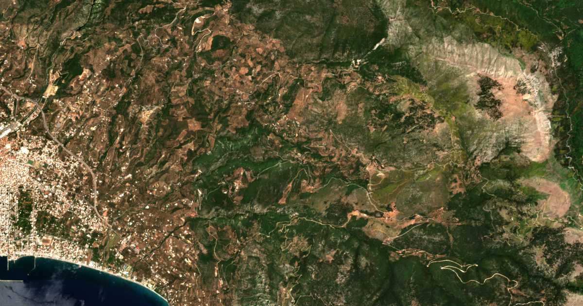 Mapa por satélite de Elaiochórion