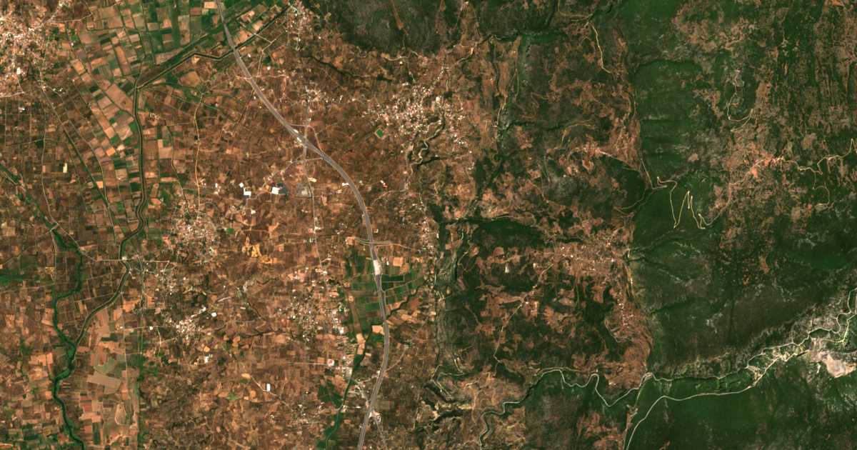 Mapa por satélite de Pídima