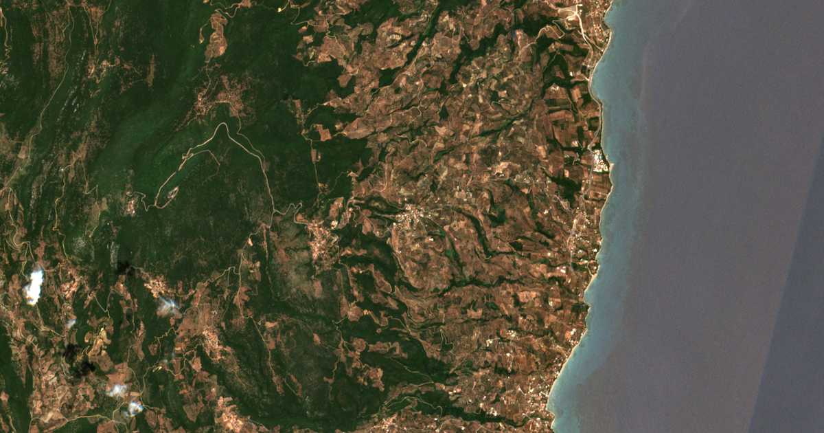 Mapa por satélite de Achladochórion