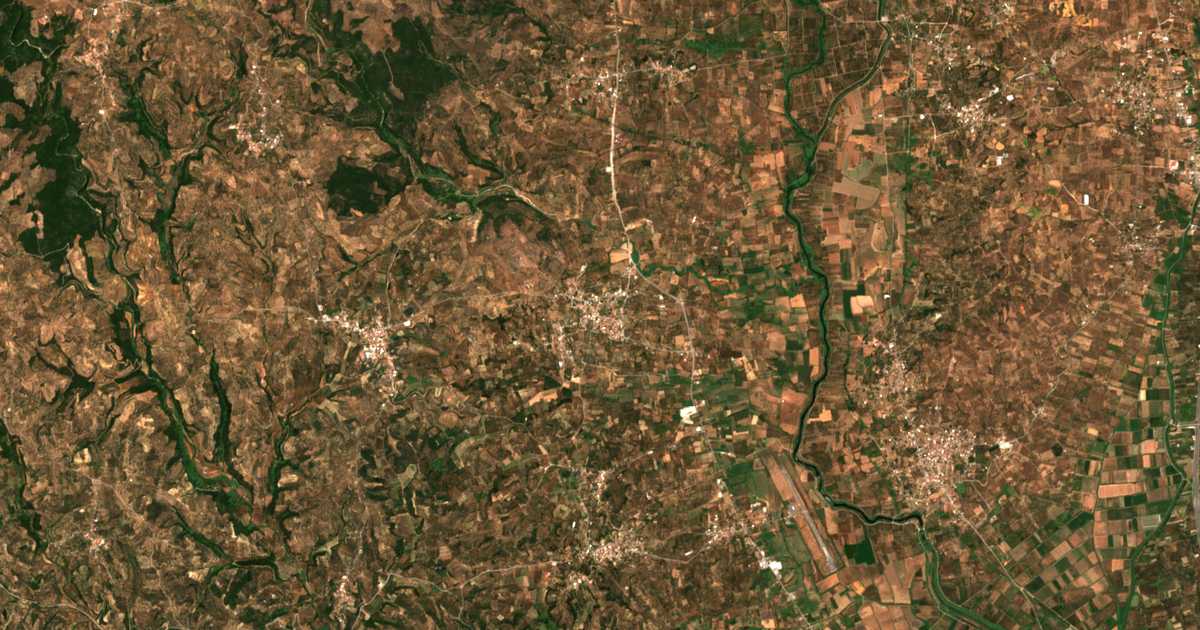 Mapa por satélite de Éva