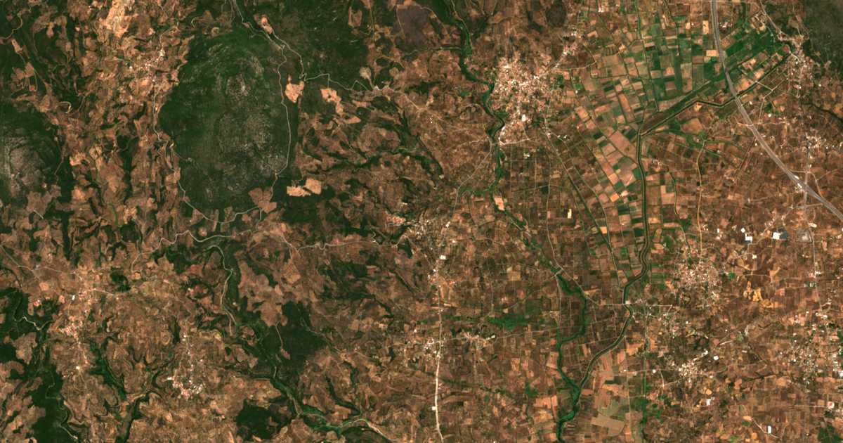 Mapa por satélite de Lámpaina