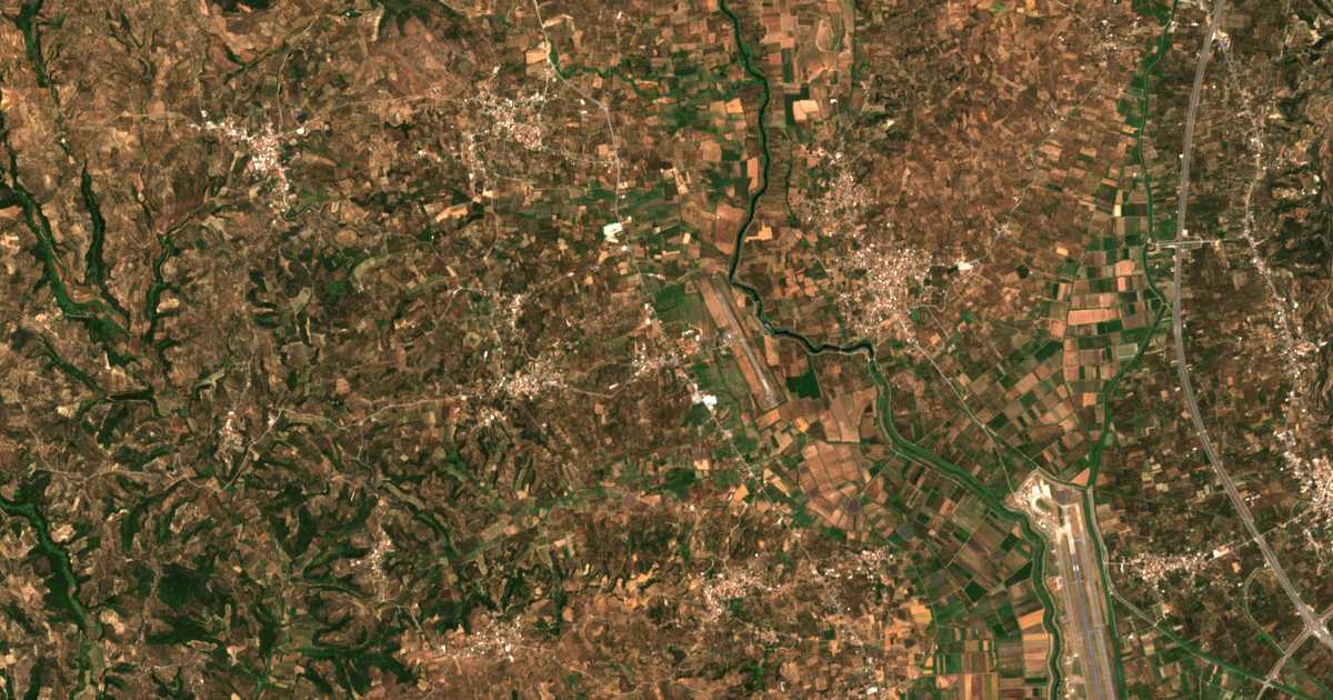 Mapa por satélite de Tríodos