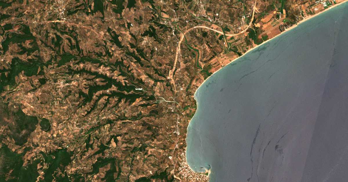Mapa por satélite de Tzánes