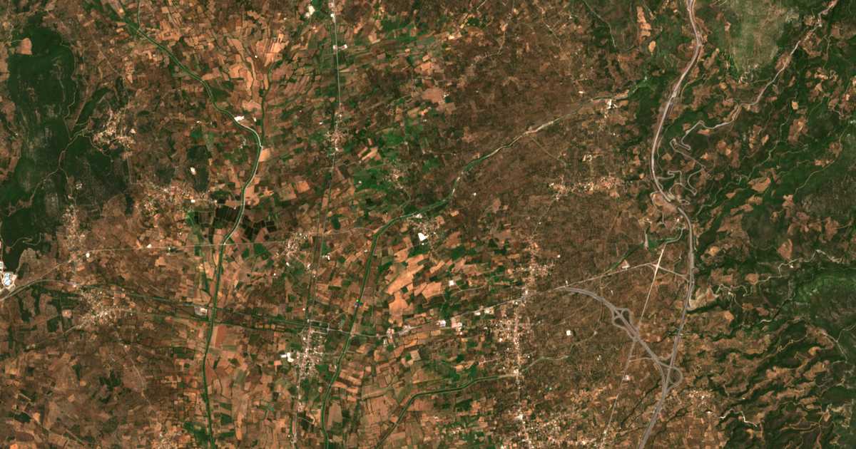 Mapa por satélite de Andanía