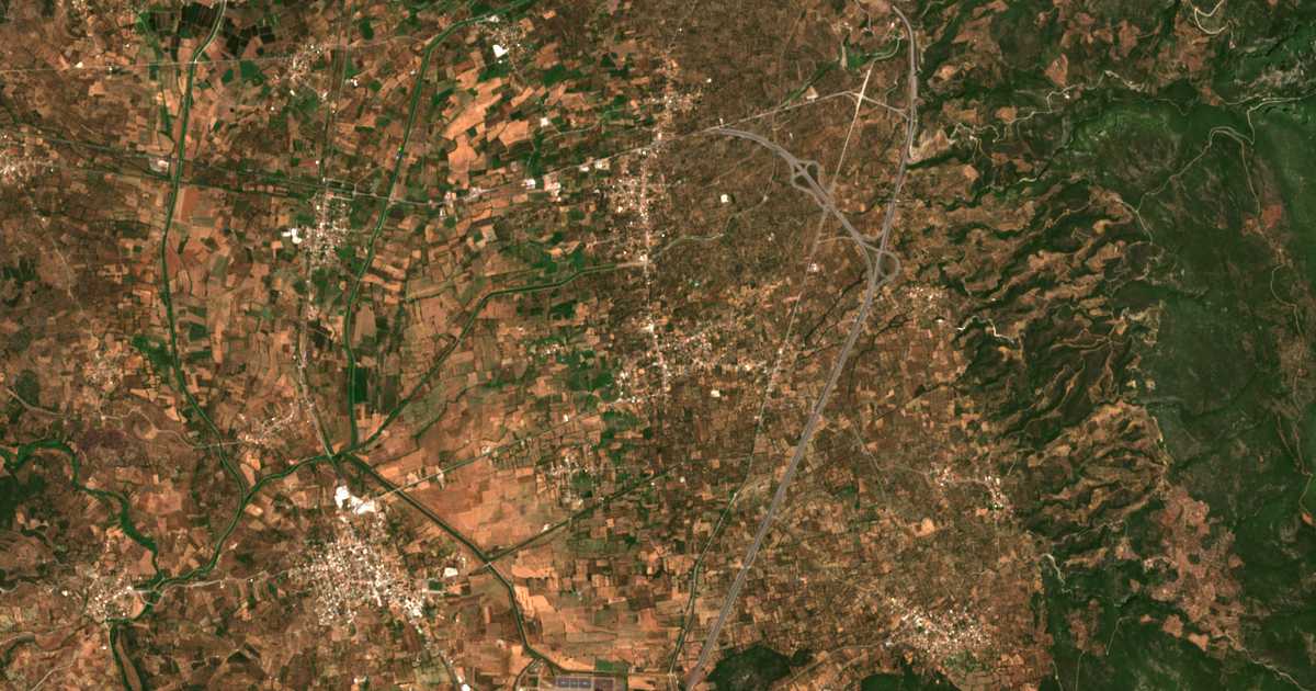 Mapa por satélite de Merópi
