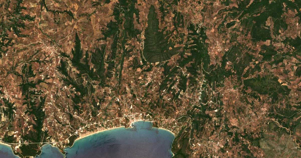 Mapa por satélite de Lachanáda