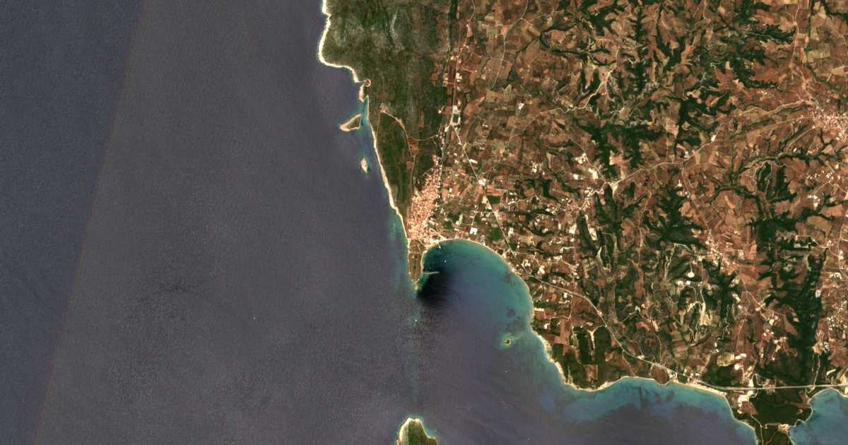 Mapa por satélite de Modona