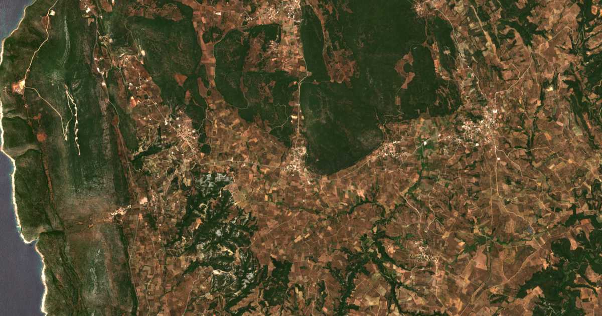 Mapa por satélite de Pídasos