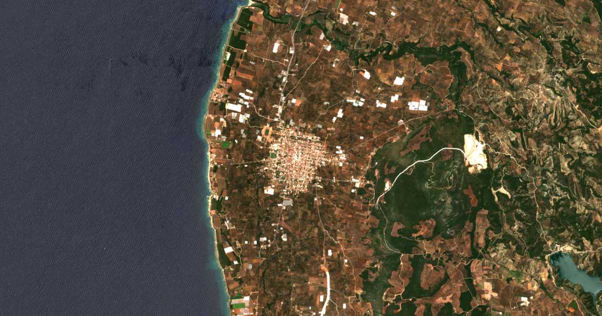 Mapa por satélite de Filiatrá