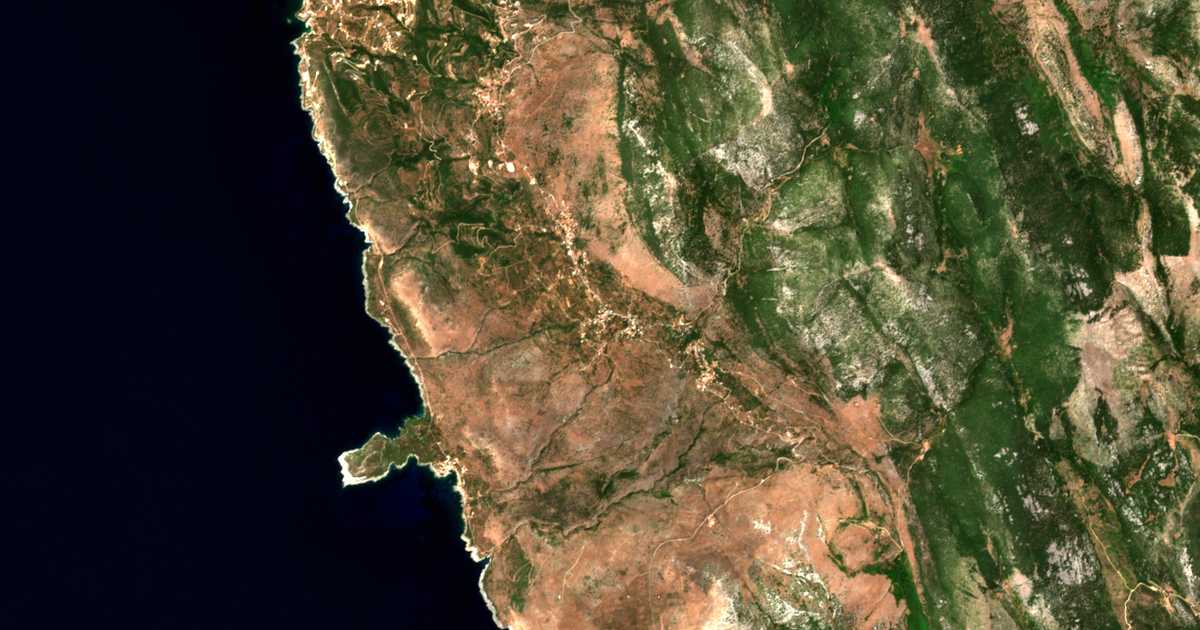 Mapa por satélite de Thalámai