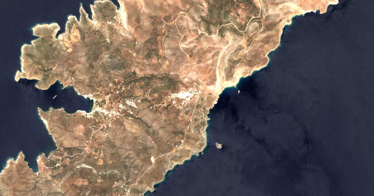 Mapa por satélite de Amorgós