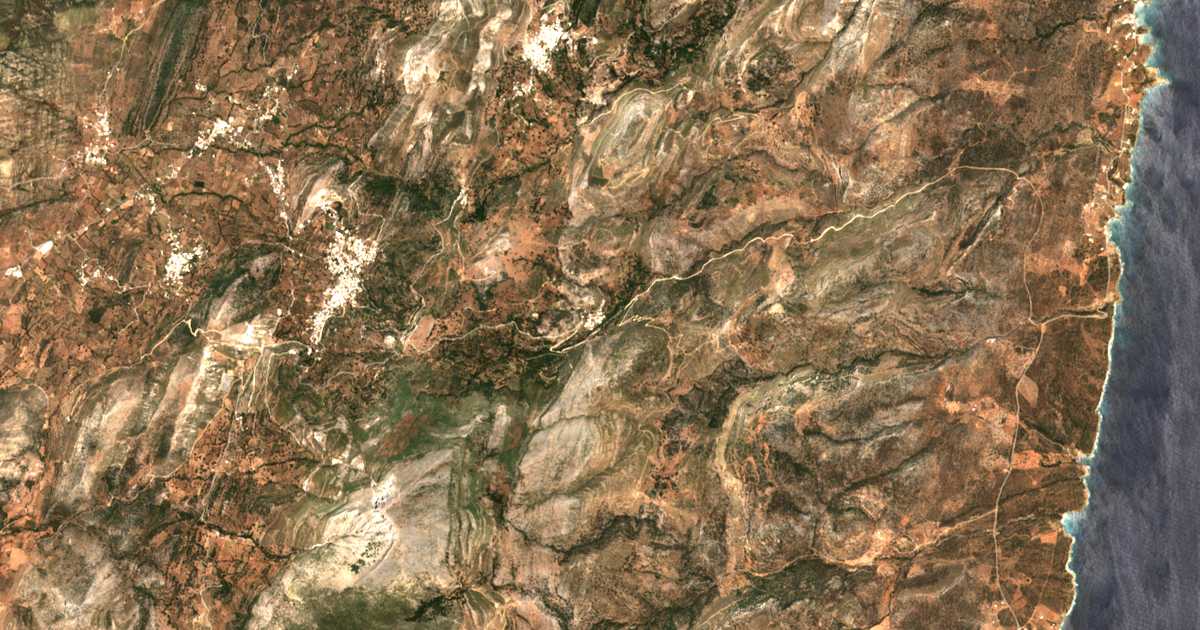 Mapa por satélite de Danakós