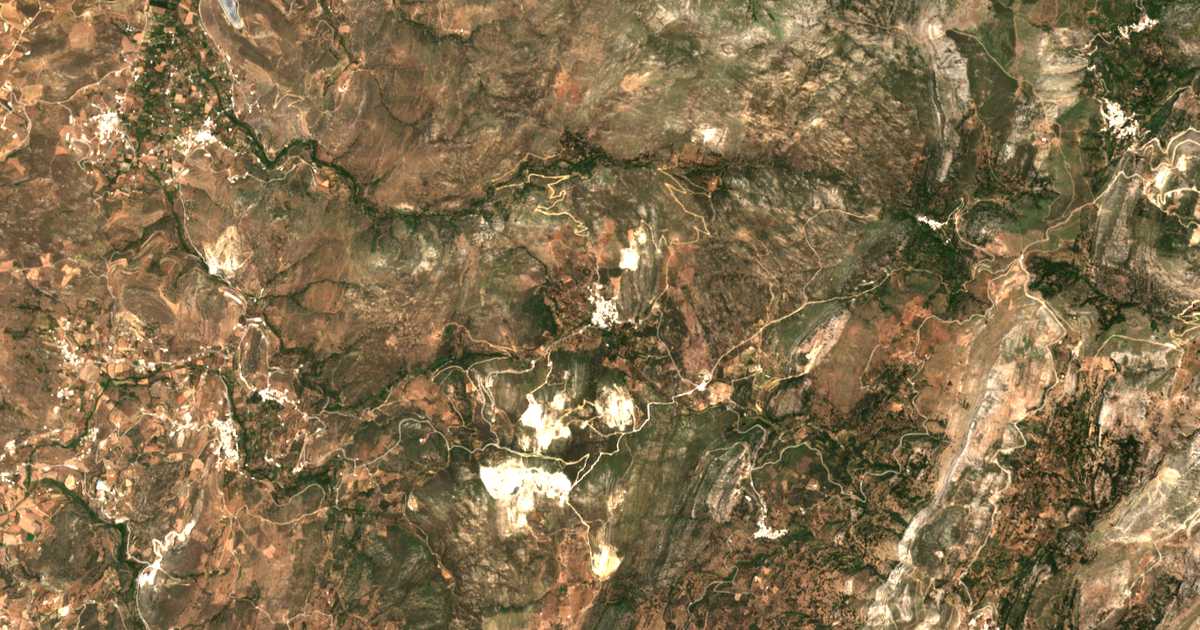 Mapa por satélite de Kinídaros