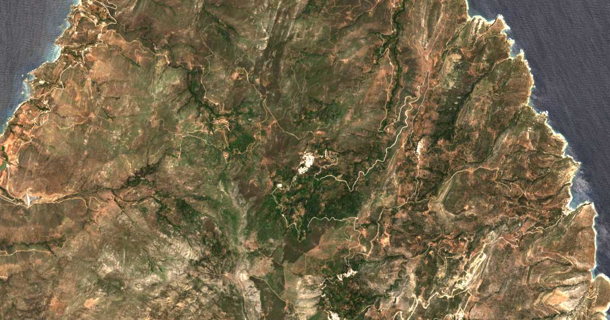 Mapa por satélite de Koronís