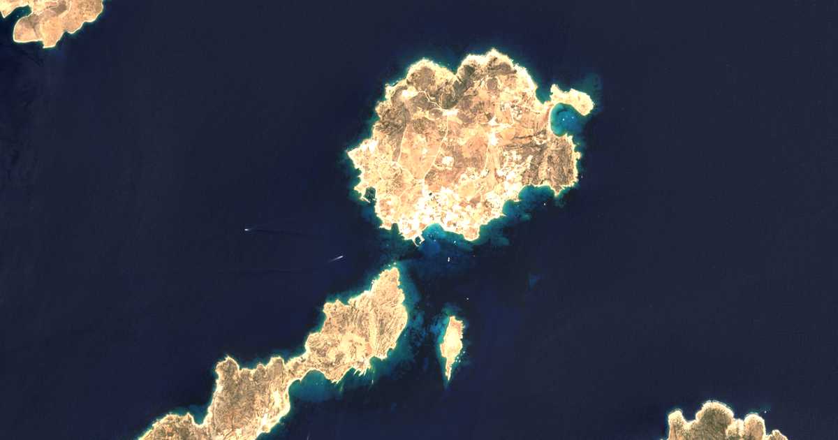 Mapa por satélite de Koufonísion