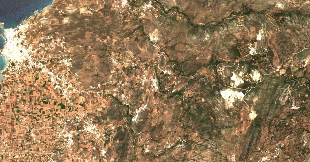 Mapa por satélite de Mélanes