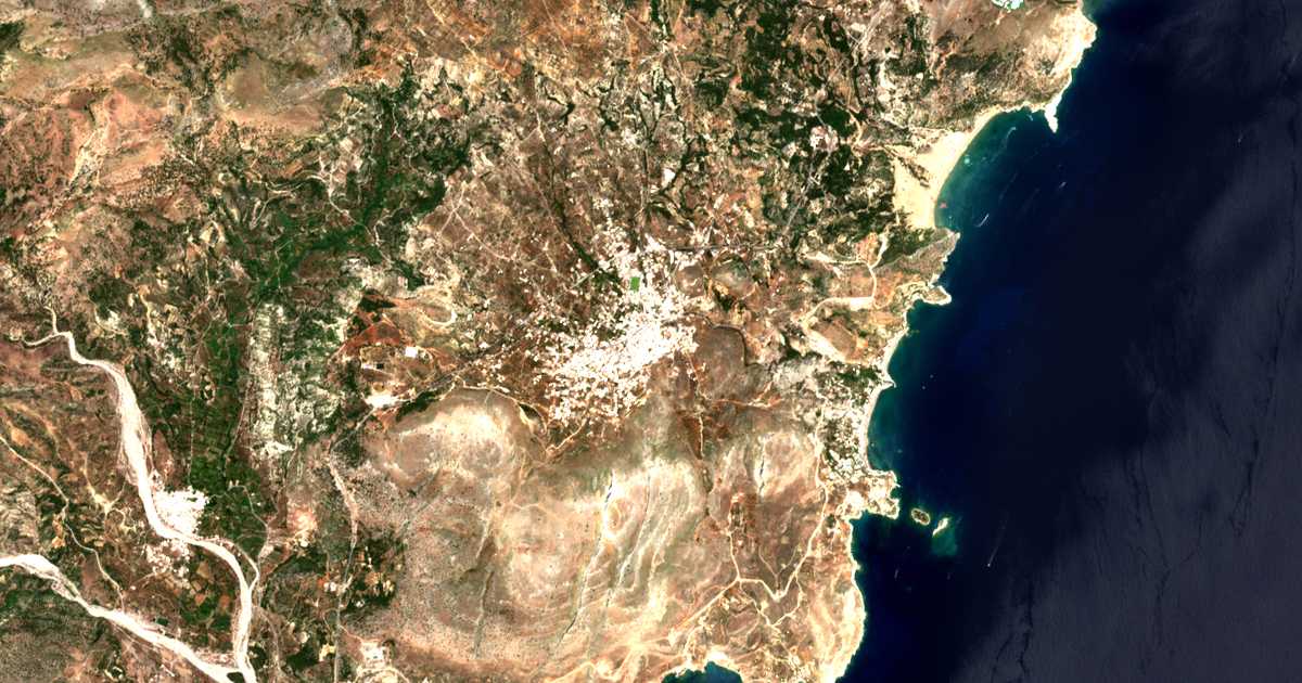 Mapa por satélite de Archángelos