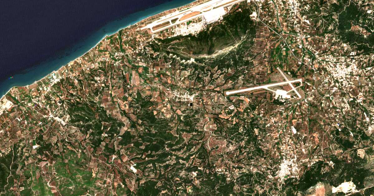 Mapa por satélite de Damatría