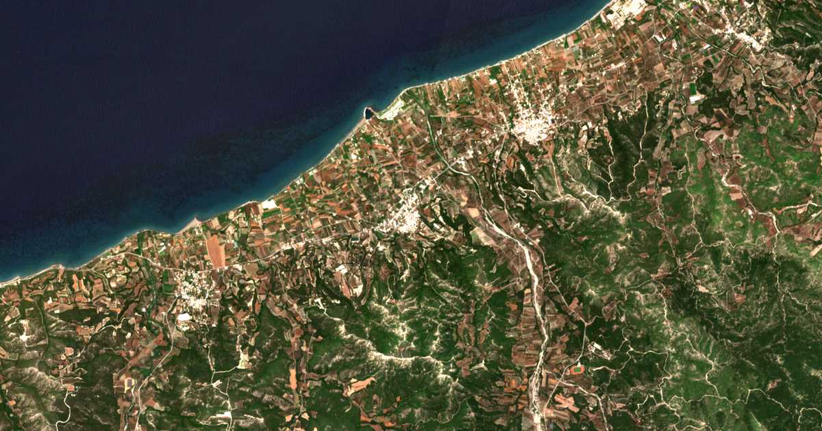 Mapa por satélite de Fanes
