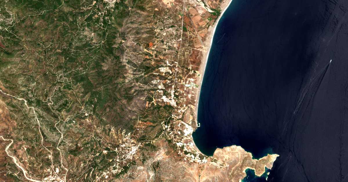 Mapa por satélite de Kálathos