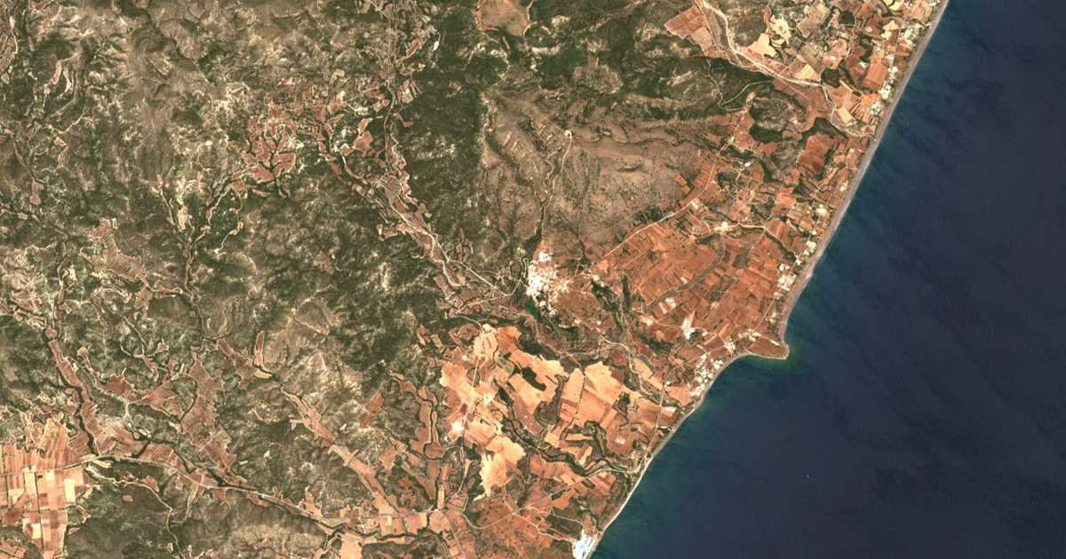 Mapa por satélite de Lachaniá