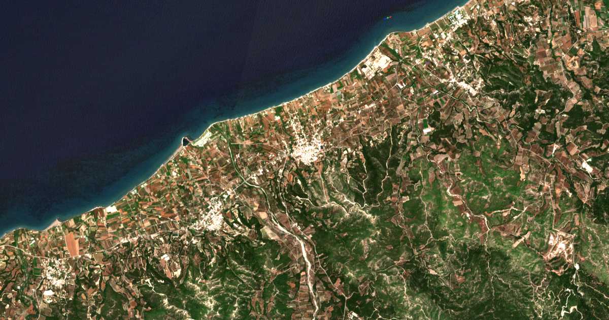 Mapa por satélite de Soroní