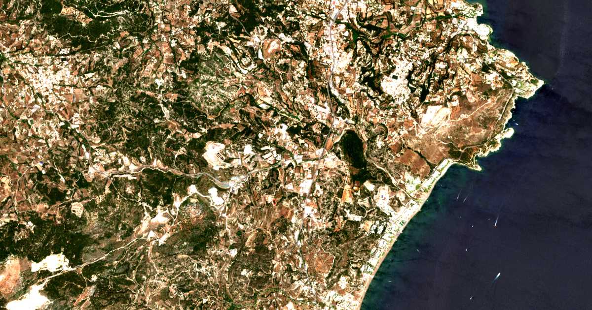 Mapa por satélite de Vrysiá