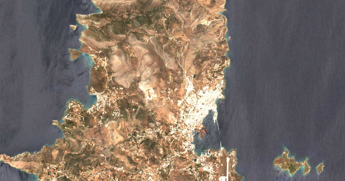 Mapa por satélite de Alithiní